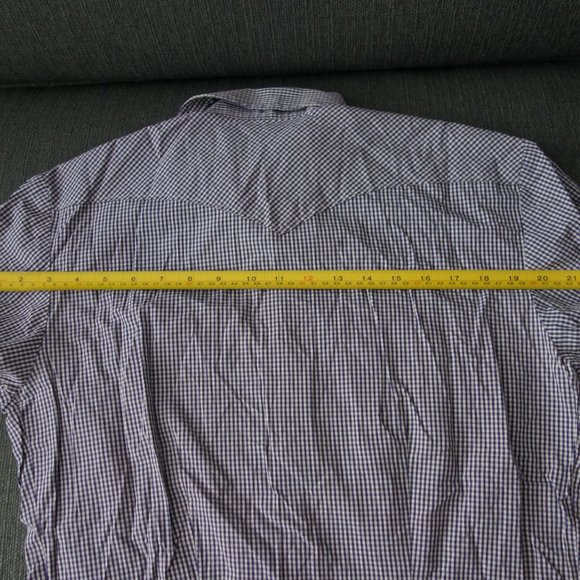 Diesel Checkered Short Sleeve Snap-In Button Down Size S - Picture 12 of 14